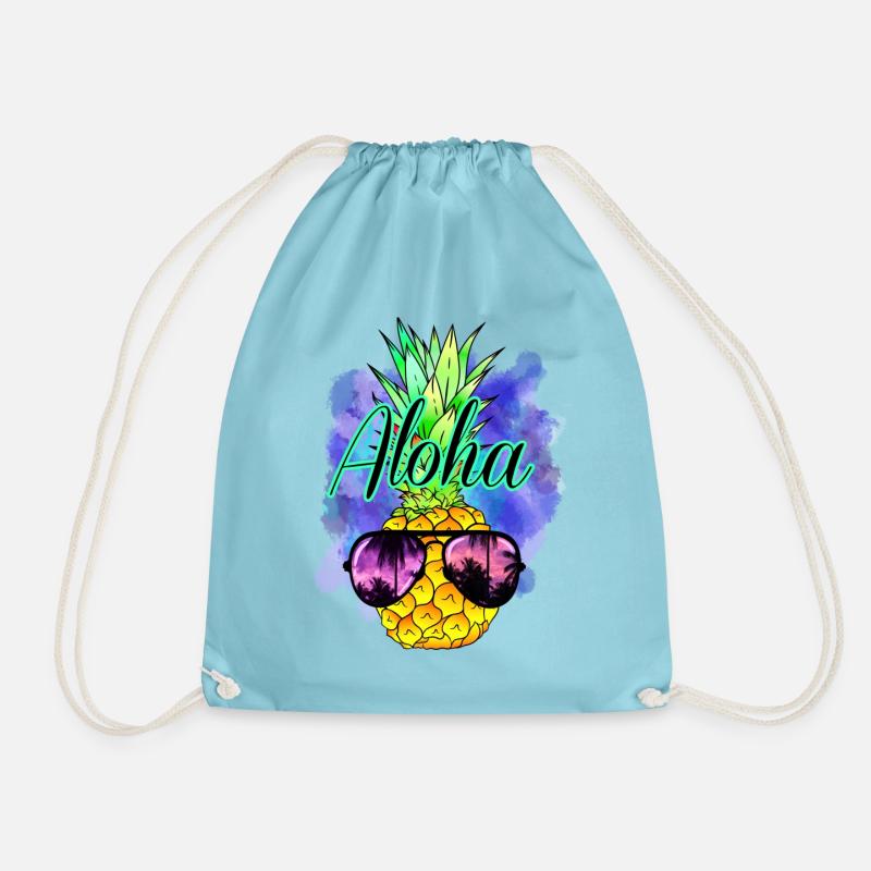 Aloha Ananas - Turnbeutel - Aqua
