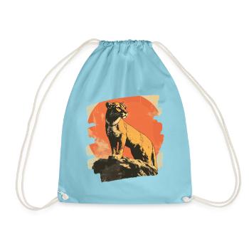 Lion de montagne Rétro - Sac de sport léger - aqua - Devant