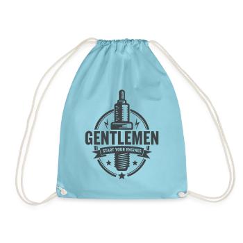 Gentlemen Start Your Engines Motorsport - Drawstring Bag - aqua - Front