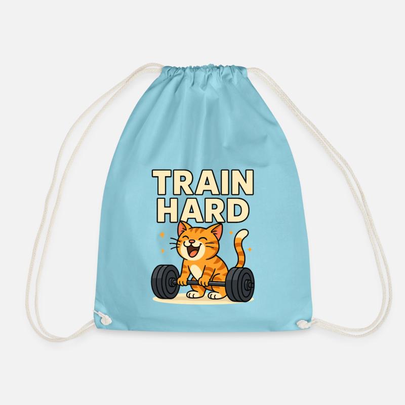 Train Hard - Turnbeutel - Aqua