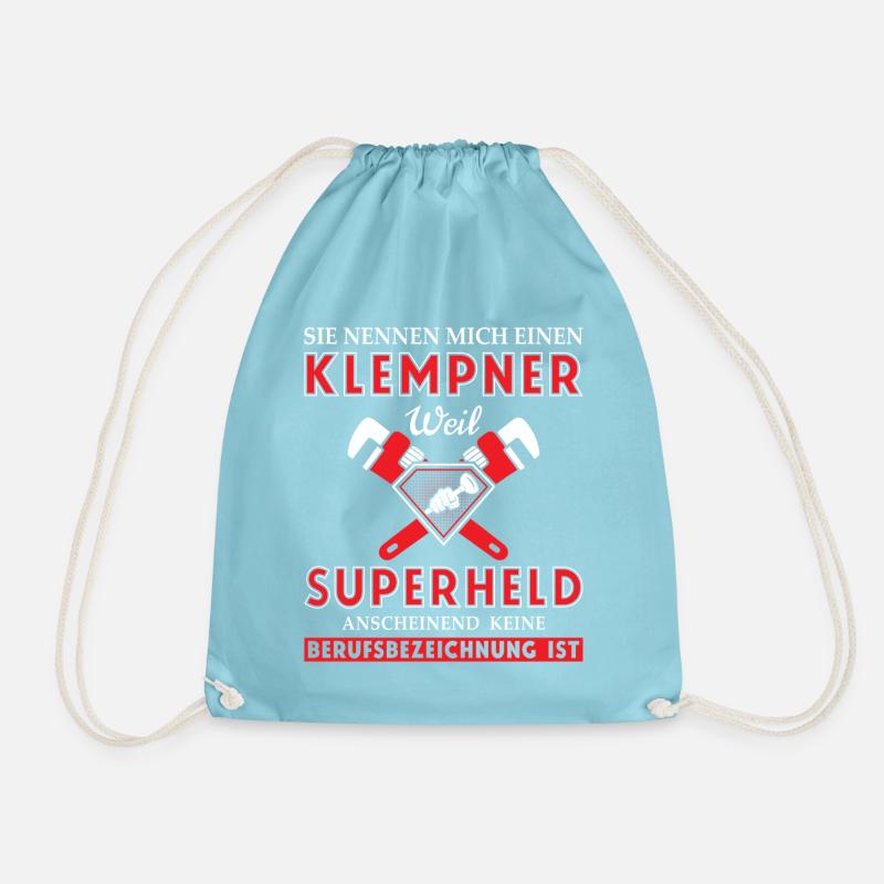 Heating Engineer Heating Construction Plumber Plumber - Drawstring Bag - aqua