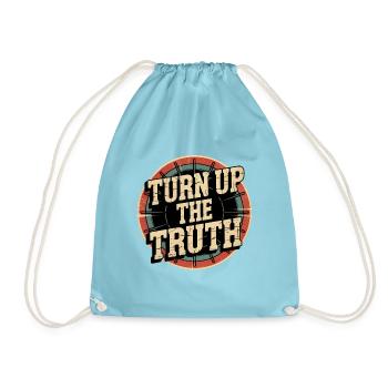Retro Grunge – Turn Up The Truth - Turnbeutel - Aqua - Vorne