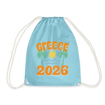 Greece 2026 - Turnbeutel - Aqua - Vorne