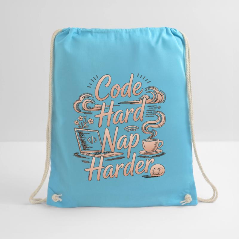 Remote Developer Code Hard Nap Harder Remote Coder Turnbeutel