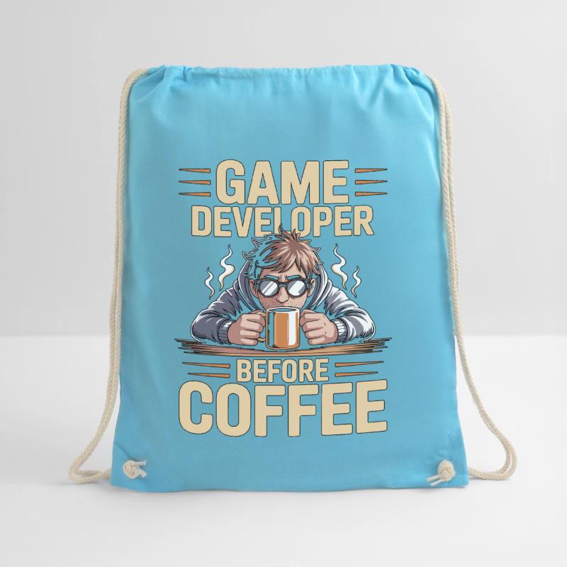 Game Developer Before Web Developer Coffee Lover Drawstring Bag