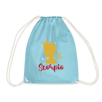 Sternzeichen Skorpion - Turnbeutel - Aqua - Vorne
