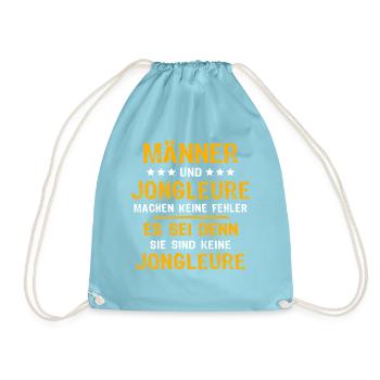 Jongleur Jonglieren - Turnbeutel - Aqua - Vorne