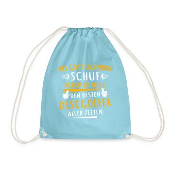 Discgolfer - Turnbeutel - Aqua - Vorne