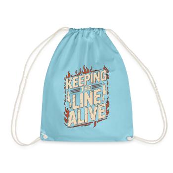 Sous Chef Keeping The Line Alive Culinary Arts - Turnbeutel - Aqua - Vorne