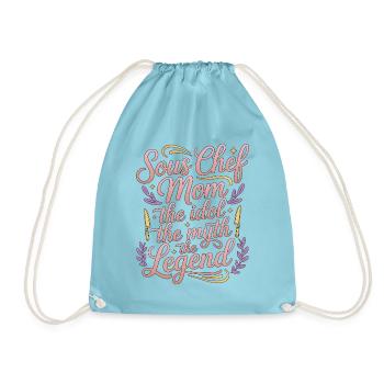 Sous Chef Mom The Idol The Myth The Line Chef - Turnbeutel - Aqua - Vorne