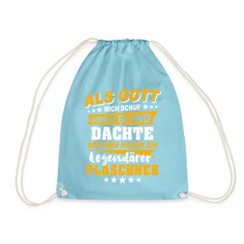 Flaschner Sprüche - Turnbeutel - Aqua - Vorne