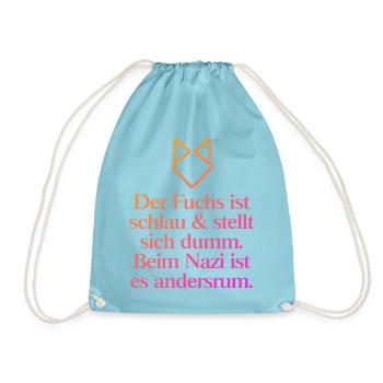 Zeichen setzen gegen Rechts! NOAFD - Turnbeutel - Aqua - Vorne