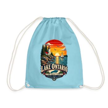 Lake Ontario Funny Vintage - Turnbeutel - Aqua - Vorne