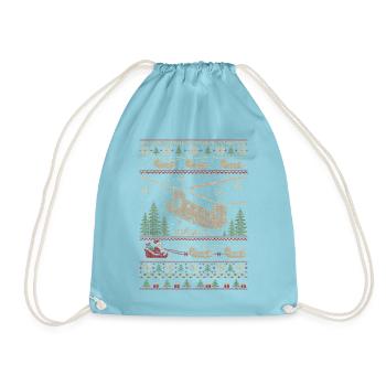 CH47 Chinook Weihnachtspullover - Turnbeutel - Aqua - Vorne
