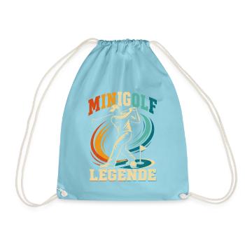 MINIGOLF LEGENDE - Turnbeutel - Aqua - Vorne