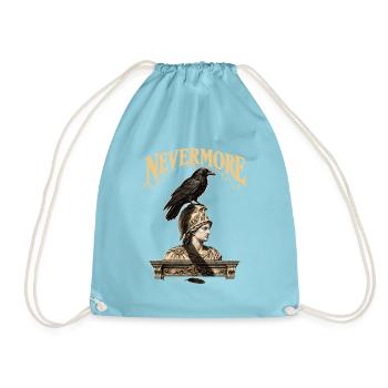 Nevermore – Rabe Edgar Allan Poe Gothic - Turnbeutel - Aqua - Vorne