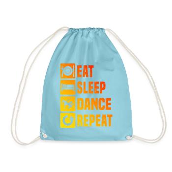 Streetdance Geschenkidee für eine Hip-Hop-Tänzerin - Turnbeutel - Aqua - Vorne