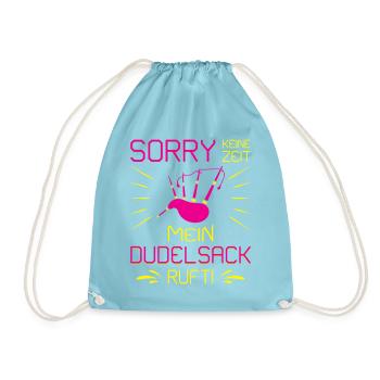Dudelsackspieler Dudelsack Männer Geschenk - Turnbeutel - Aqua - Vorne