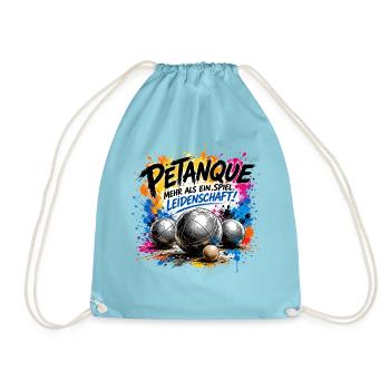  Petanque Mehr Als Ein Spiel Leidenschaft Boule - Turnbeutel - Aqua - Vorne