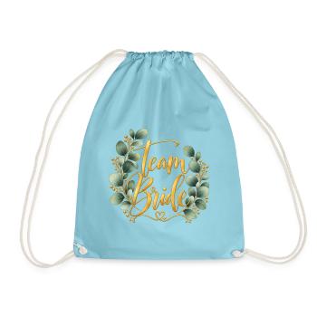 JGA Team Bride Braut Junggesellinnenabschied  - Turnbeutel - Aqua - Vorne