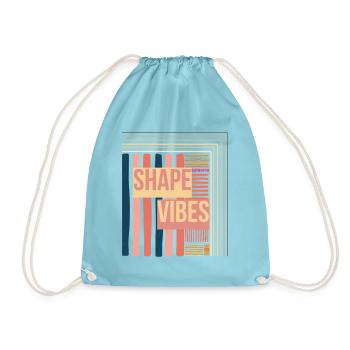 Shape Vibes Farbblockprint - Turnbeutel - Aqua - Vorne