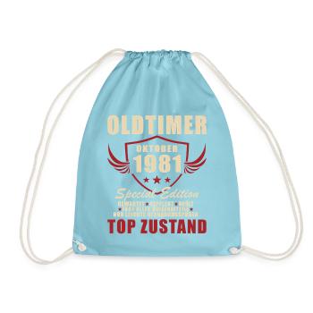 Vintage Oktober 1981 Retro-Ausgabe Oktober 1981 - Turnbeutel - Aqua - Vorne
