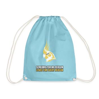 Nymphensittich Sittich Fan Nymphensittich Halter V - Turnbeutel - Aqua - Vorne