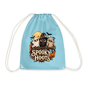 Spooky Hoots Halloween-Eulen - Turnbeutel - Aqua - Vorne