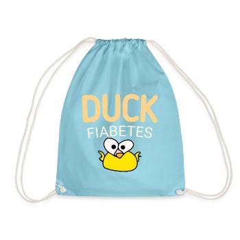 Ente Fiabetes wieder  - Turnbeutel - Aqua - Vorne