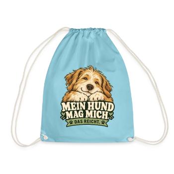 Mein Hund Mag Mich – Das Reicht - Turnbeutel - Aqua - Vorne