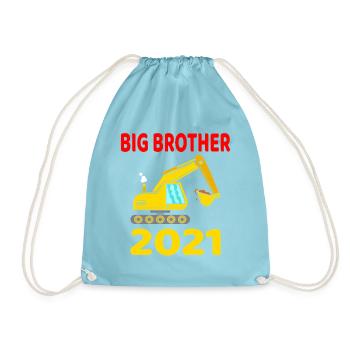 Big Brother 2021 Bagger Großer Bruder 2021 Bald - Turnbeutel - Aqua - Vorne