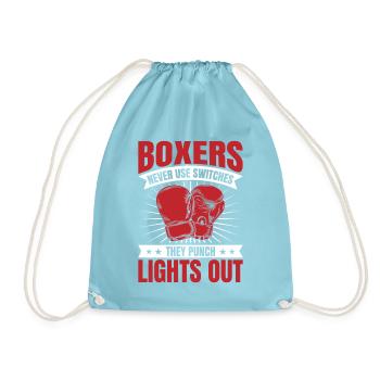 Boxers Never Use Switches Gloves Boxing Gloves - Turnbeutel - Aqua - Vorne