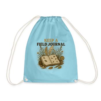 Keep A Field Journal Naturjournal - Turnbeutel - Aqua - Vorne
