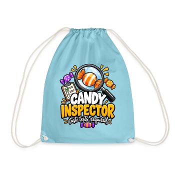 Candy Inspector Taste Tests - Turnbeutel - Aqua - Vorne