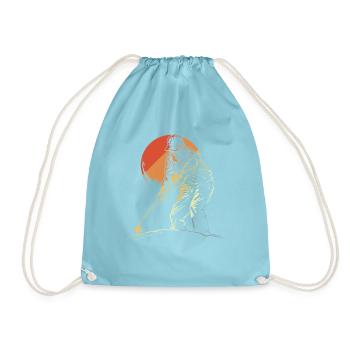 Vintage Golfer Opa - Turnbeutel - Aqua - Vorne