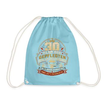 30 Geburtstag Mann Geschenk Lustiger Spruch - Turnbeutel - Aqua - Vorne