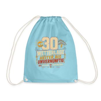 30 Geburtstag Geschenk Lustiger Spruch Party Humor - Turnbeutel - Aqua - Vorne