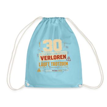 30 Geburtstag Mann Werkzeug Geschenk Humor - Turnbeutel - Aqua - Vorne