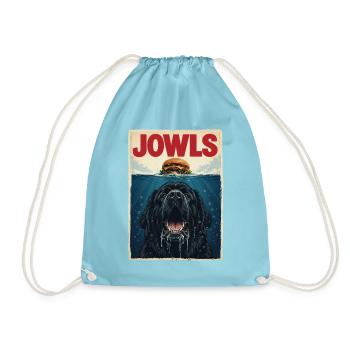 Jowls – Neufundländer Hund Newfie Papa Newfie Mama - Turnbeutel - Aqua - Vorne