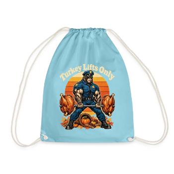 Thanksgiving Gorilla Turkey Lifts Only - Turnbeutel - Aqua - Vorne