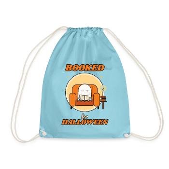 Gebucht für Halloween Reading Ghost - Turnbeutel - Aqua - Vorne