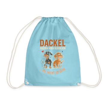 Dackel Machen Mich Glücklich Du Nicht So Sehr - Turnbeutel - Aqua - Vorne