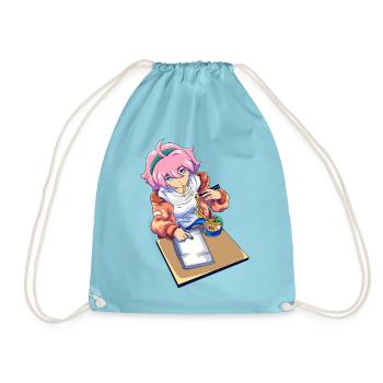 Ramen Anime Zeichnen - Turnbeutel - Aqua - Vorne