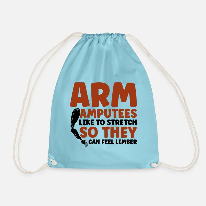 Arm Amputees like to stretch - Turnbeutel - Aqua