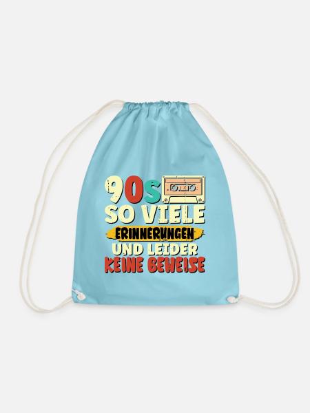 90s So viele Erinnerungen - Turnbeutel - Aqua