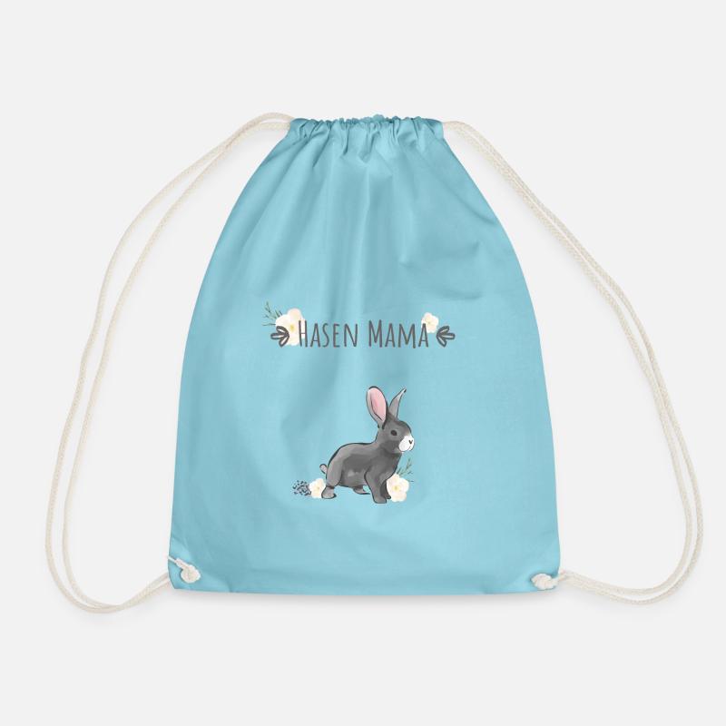 Hasen Mama - Turnbeutel - Aqua