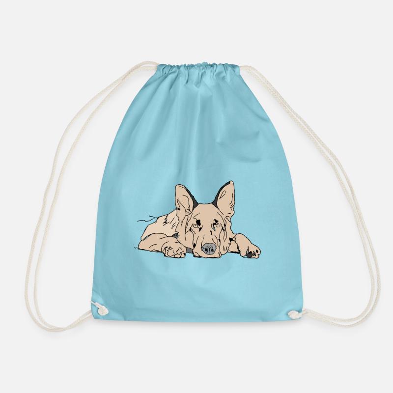 Sheepdog - Drawstring Bag - aqua