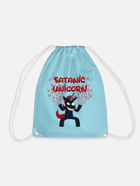 Satanisches Einhorn - Turnbeutel - Aqua