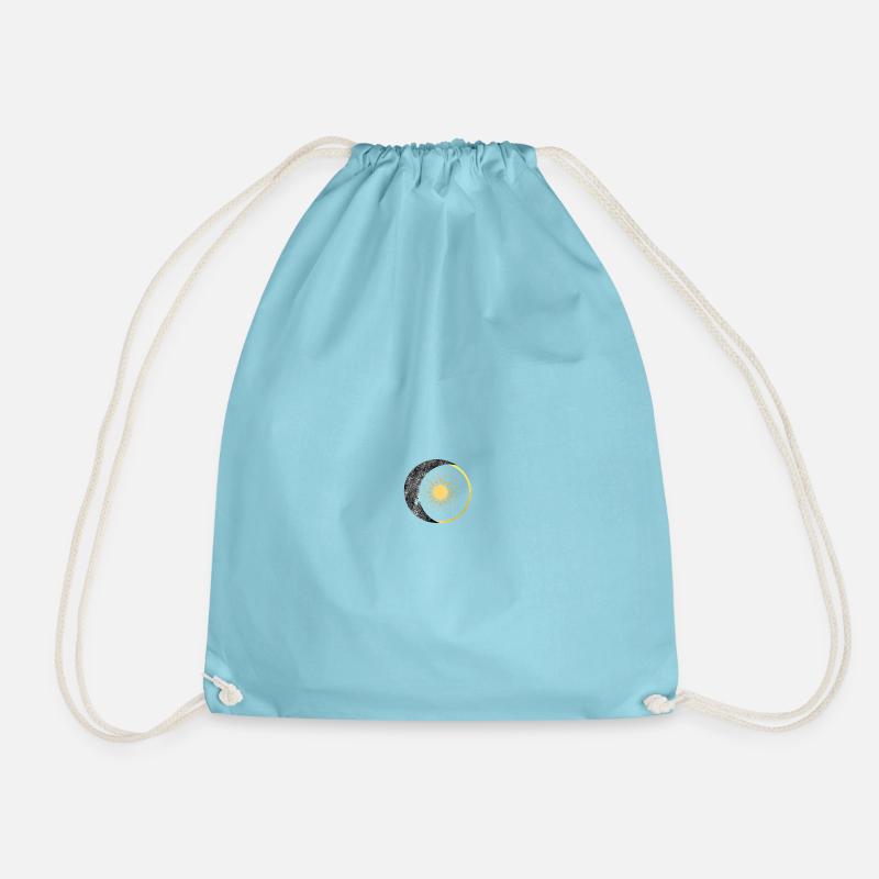 Moon and Sun - Drawstring Bag - aqua