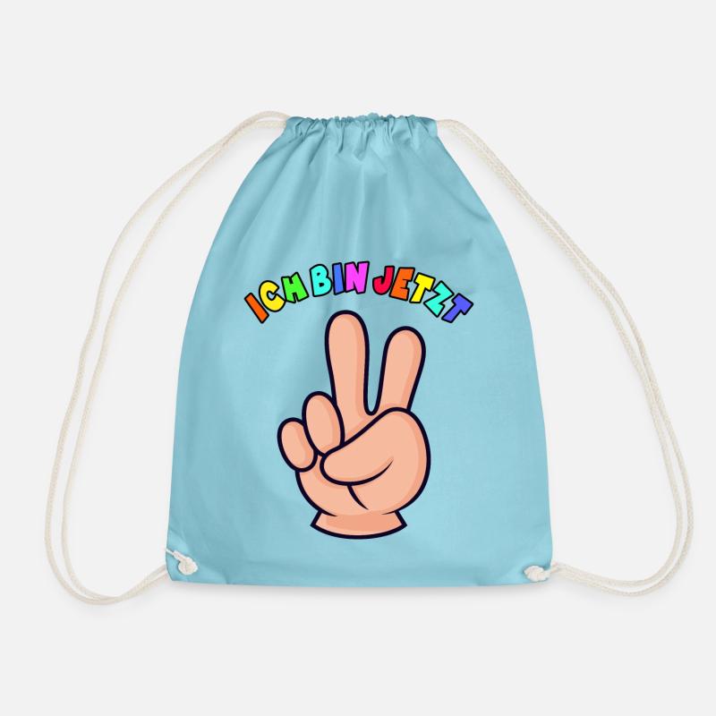2.Geburtstag Kleinkind Geschenk 2 Finger - Turnbeutel - Aqua
